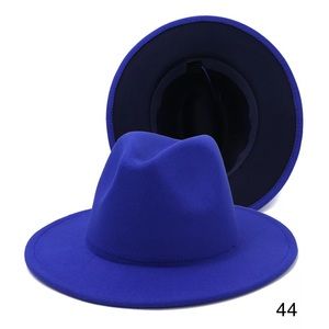 Vegan Wool Warm Fedora Wide Firm Brim Men Hat